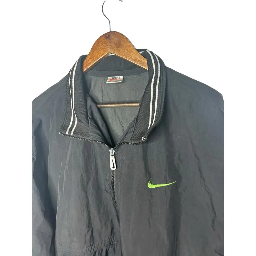 Vintage‎ Nike Black size XXL windbreaker jacket pull over mens spell out